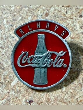 Vintage 1990s Always Coca-Cola Soda Sign Collectible Enamel Lapel Hat Pin